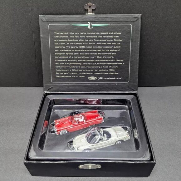 Hallmark Keepsake Thunderbird 50th Anniversary 1955 & 2005 Ornaments NIB NEW - Picture 1 of 4